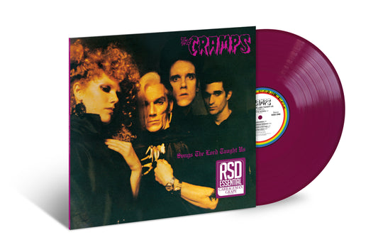 product mockup for The Cramps - Songs The Lord Taught Me [RSD Essential 103 Garbageman Grape LP]