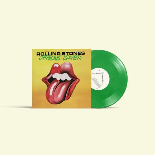 product mockup for The Rolling Stones - Jealous Lover [Green 10" Single]