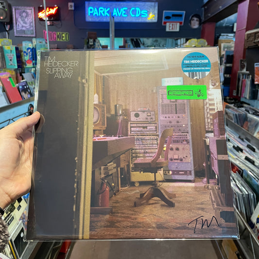 signed vinyl copy of Tim Heidecker's Slipping Away