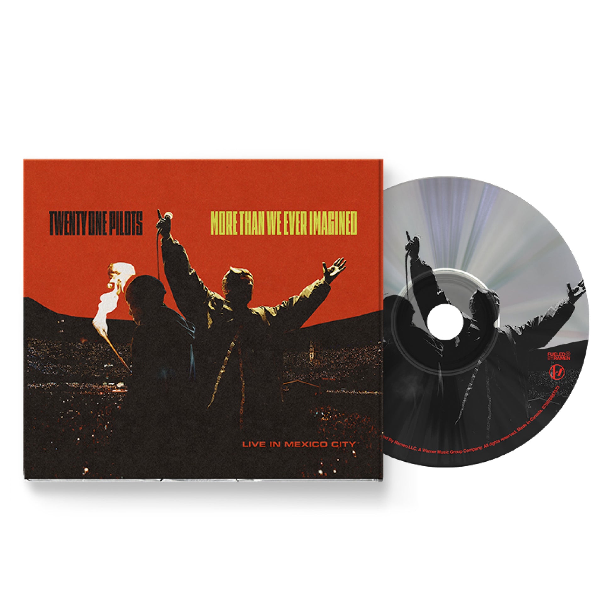 product mockup for Twenty One Pilots - More Than We Ever Imagined (Live In Mexico City) [CD]