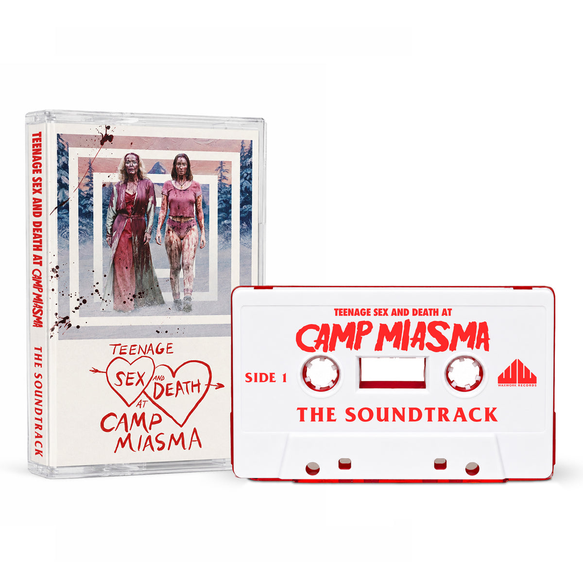 product mockup for Various Artists - Teenage Sex and Death at Camp Miasma (Soundtrack Score Selections) [Cassette]