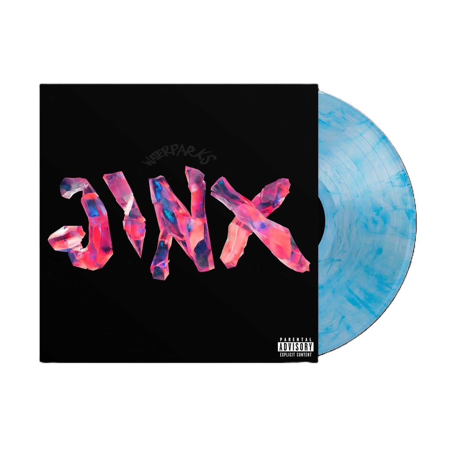 product mockup for Waterparks - JINX [Indie Exclusive Sky Blue/Aqua LP]