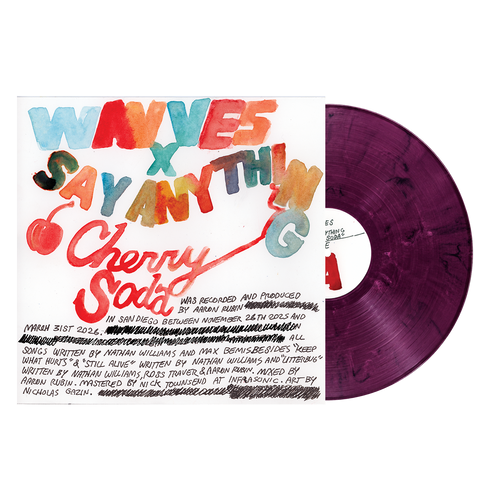 product mockup for Wavves X Say Anything - Cherry Soda [Eco Purple-Pink LP]