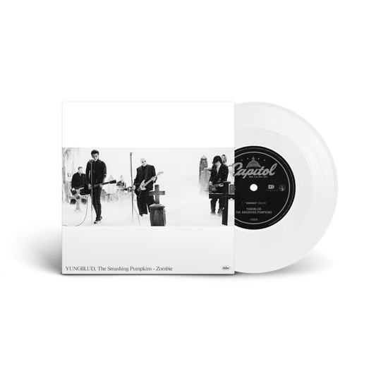 Product mockup for YUNGBLUD / The Smashing Pumpkins Zombie [White 7" Single]