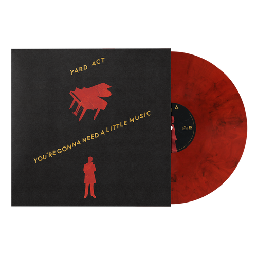 product mockup for Yard Act - You're Gonna Need A Little Music [Indie Exclusive Red Smoke LP]