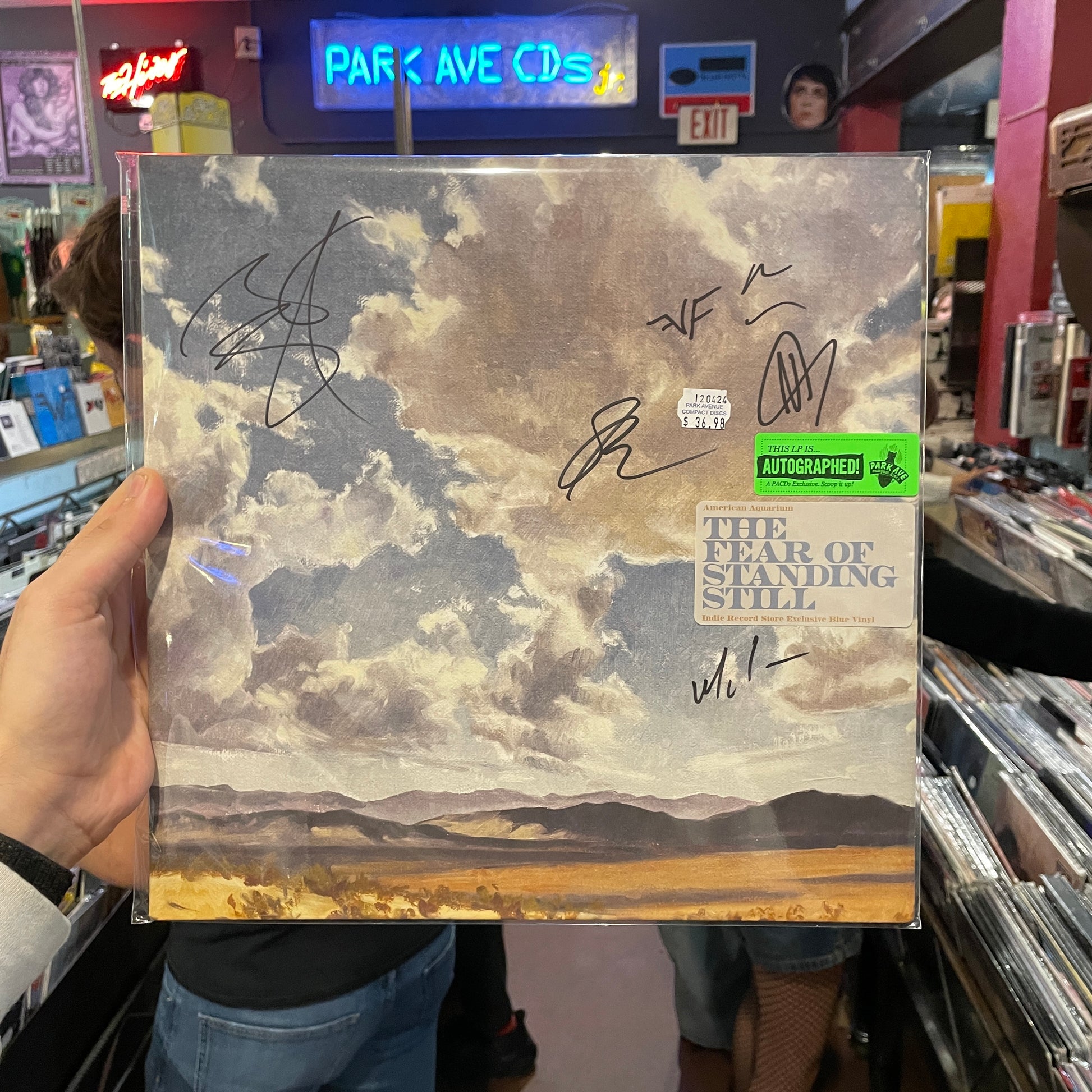 signed vinyl copy of American Aquarium - The Fear Of Standing Still