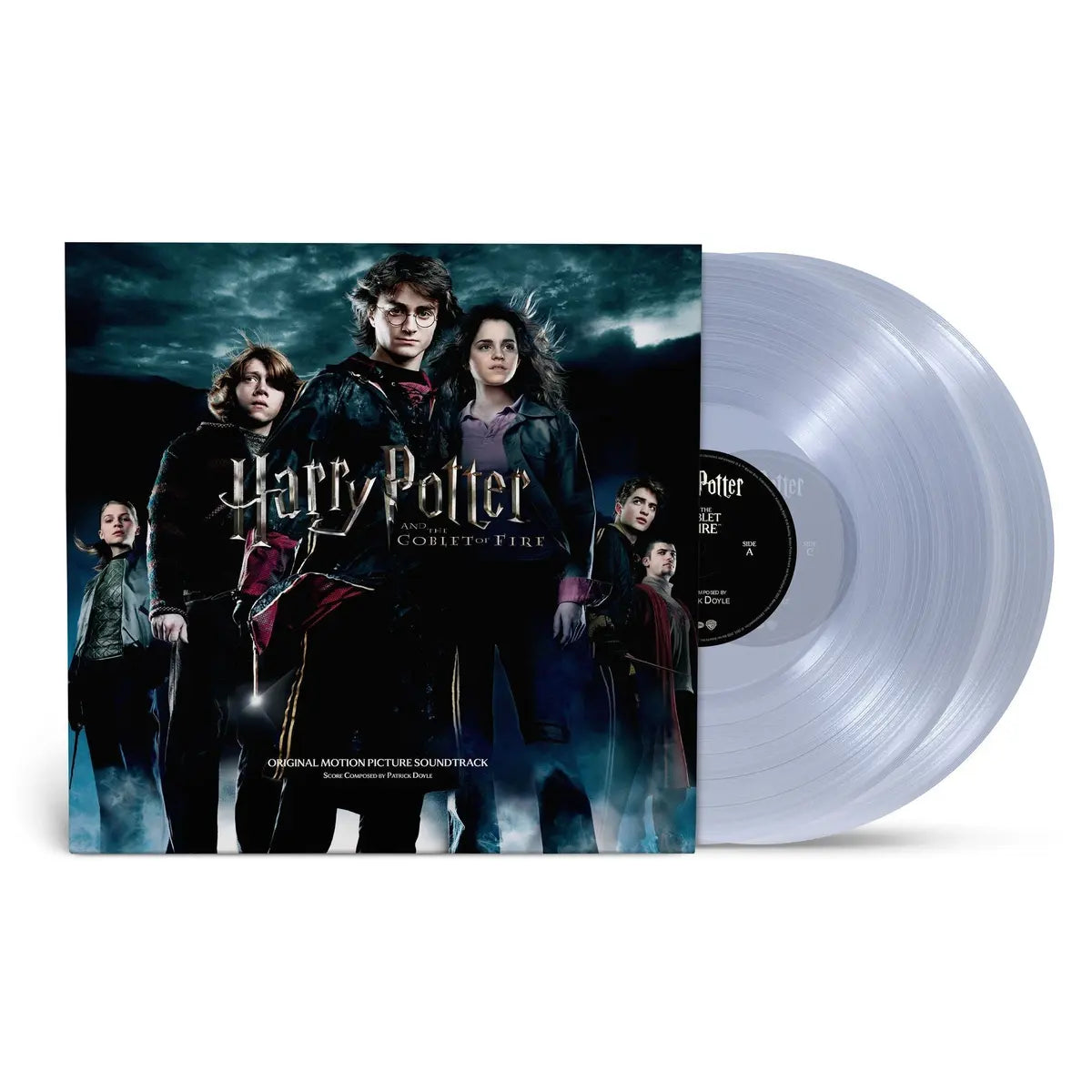 Product render of Harry Potter And The Goblet Of Fire Soundtrack Clear 2LP TRANS RIGHTS