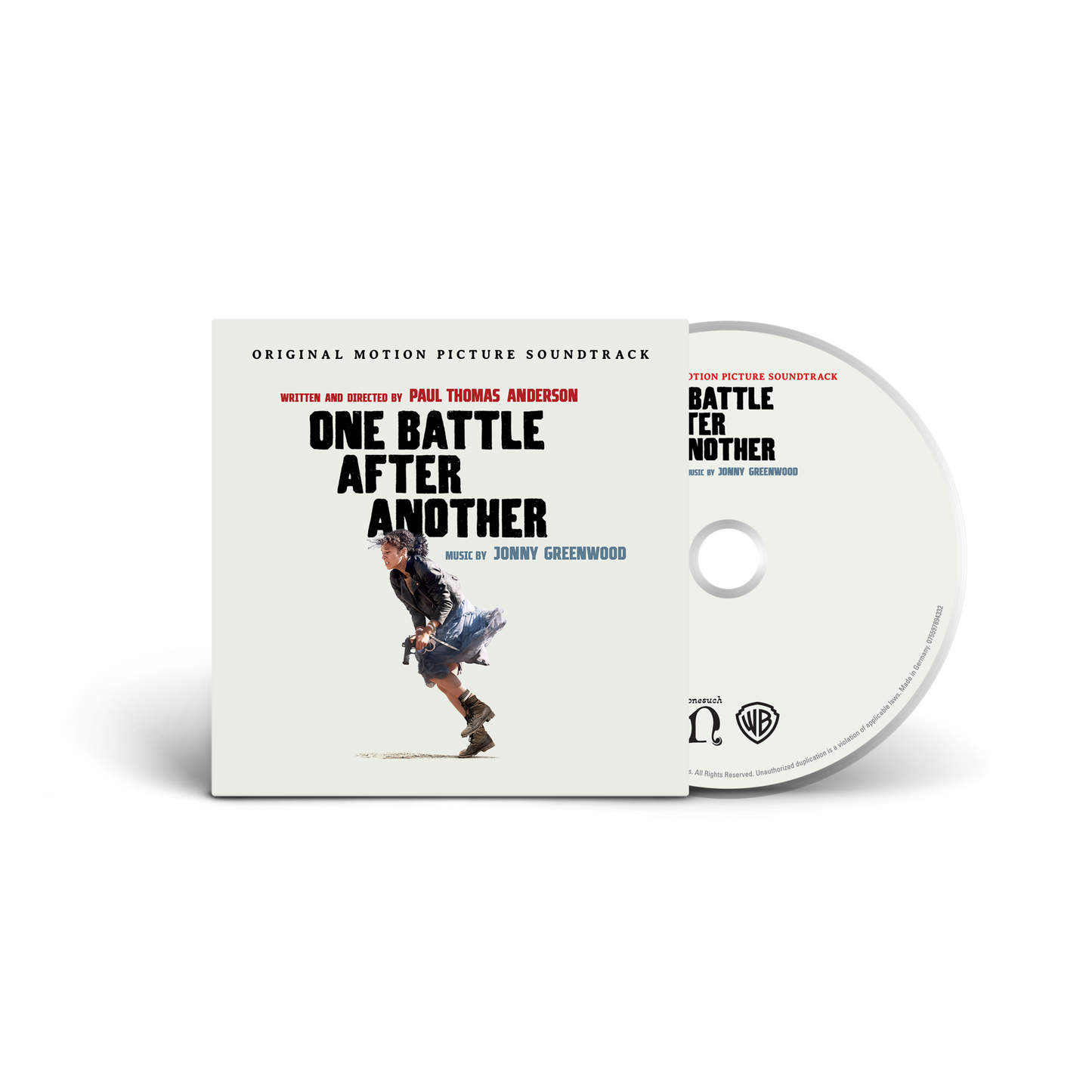 Product mockup of Jonny Greenwood - One Battle After Another Soundtrack on CD