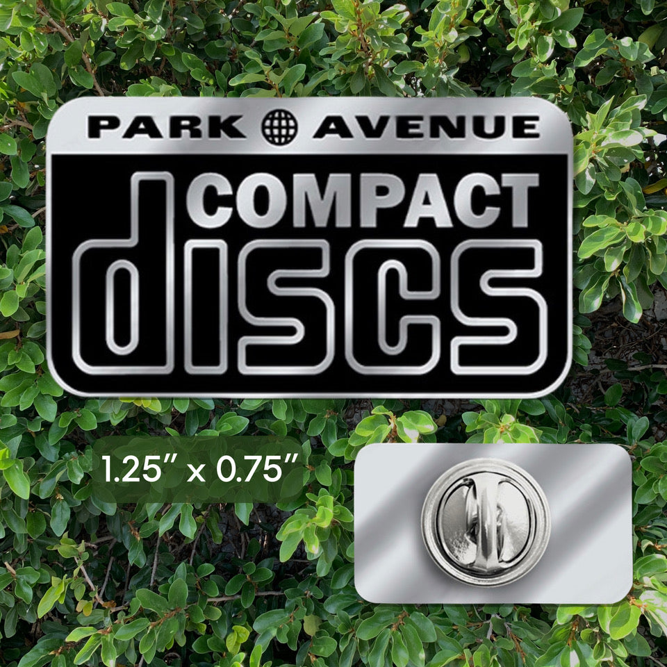 park avenue compact discs enamel pin