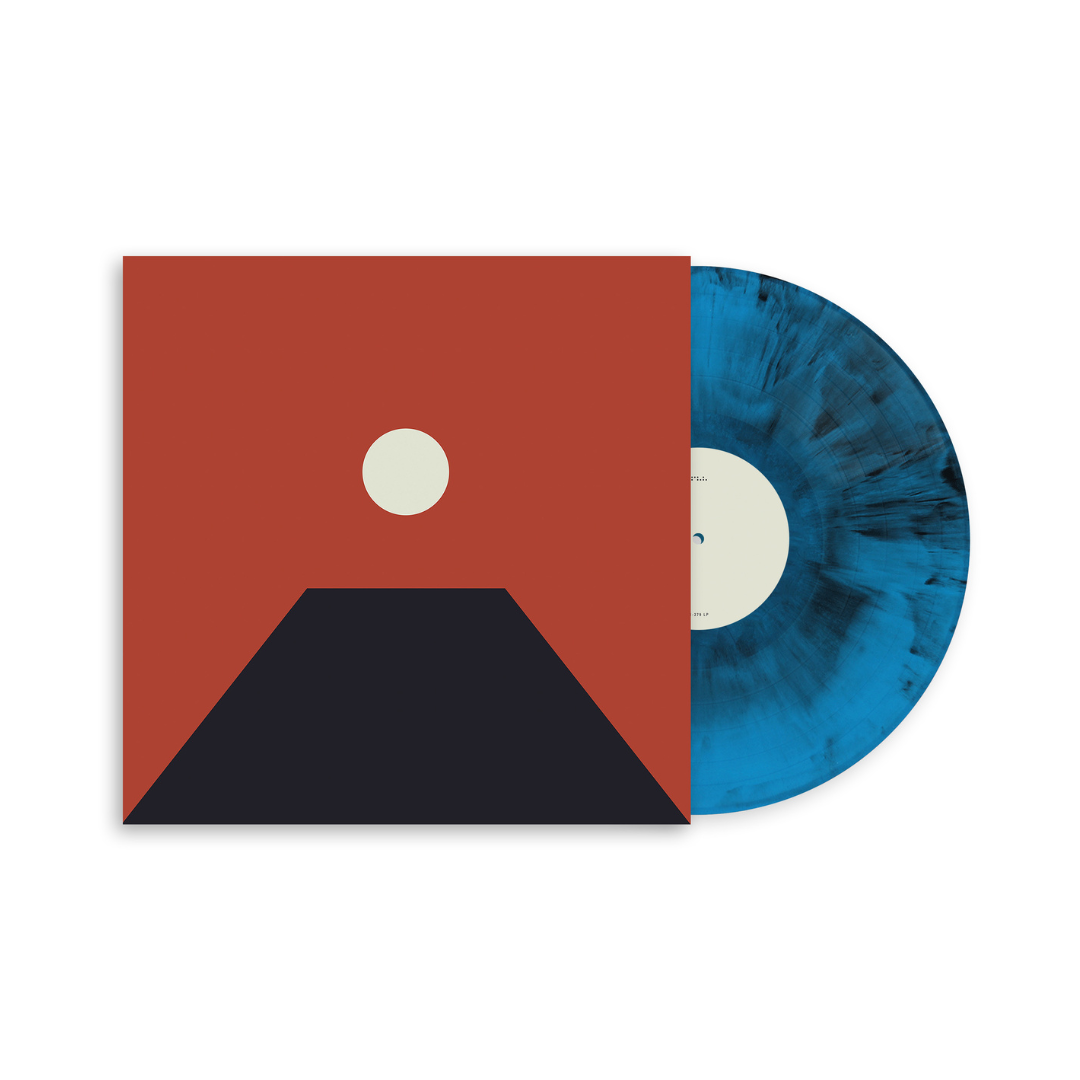 product mockup for Tycho - Epoch (10 Year Anniversary Edition) [Blue & Black Marble Vinyl LP]
